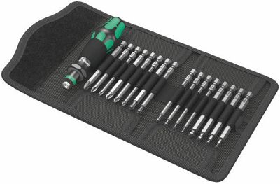 Wera Tools Kraftform Kompakt 60 KK Toolset - Black - Green - 17 Piece, Black - Green